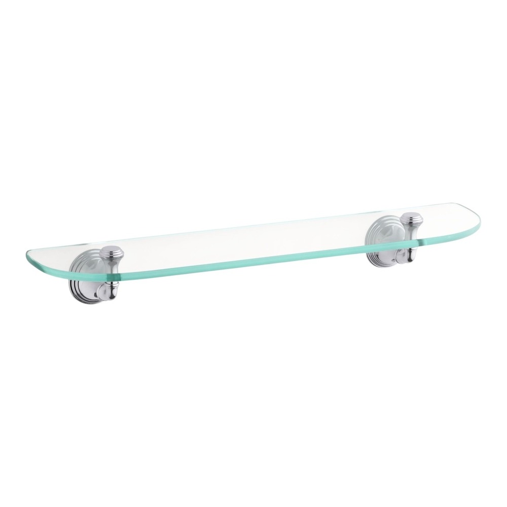 Kohler K-10563-CP Devonshire Wall Mount Glass Shelf Polished Chrome Bathroom NOB